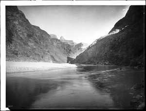 Colorado River from the foot of Bright Angel Trail, Grand Canyon, looking east, 1900-1930