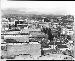 Panoramic view of Los Angeles, looking north from the Pacific Electric building, ca.1910