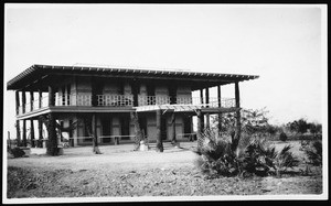 Montery-style building in a desert area