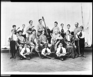 Portrait of the orchestra of Mrs. Tingley's Theosophist Institute, ca.1902