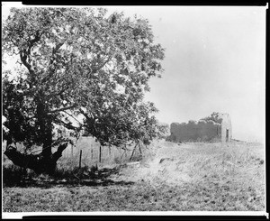 Ruins of the Mission Soledad, showing a corral, San Diego, ca.1898