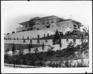 Unidentified, three-story, stucco frame house in Los Angeles