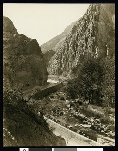 Paved highway in Ogden Canyon, Utah