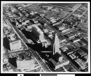 Aerial view of the Los Angeles Civic Center