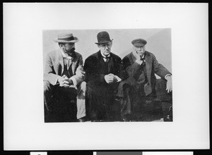 Portrait of three Sunset Club members, ca.1910