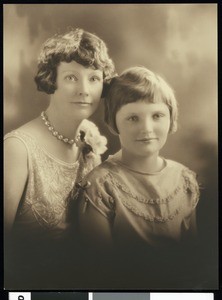 Portrait of a woman and young girl