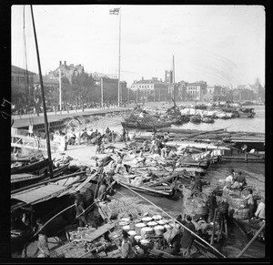 View of the waterfront at Shanghai, ca.1900