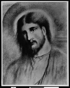 The drawing "Jesus" by Solomon, depicting a bust of Christ