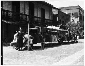 Outdoor restaurant on Olvera Street