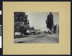 View of an unidentified street in Chino, ca.1900