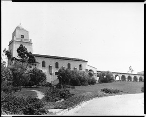 Exterior view of the San Diego Historical Museum, ca.1930