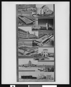 Montage of exteriors of eleven unidentified factories, ca.1935