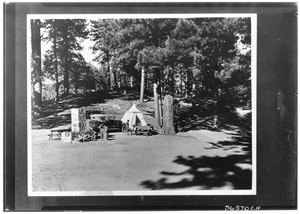 Campsite and campers at Big Pines Recreational Camp