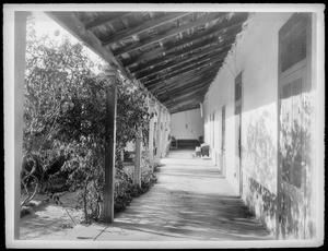 East veranda of Camulos Ranch, as viewed from the north, 1901