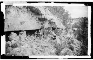 Cliff dwellings in Walnut Canyon, near Flagstaff, Arizona, ca.1900