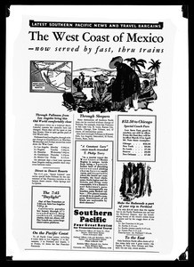 Southern Pacific news and travel bargains regarding the west coast of Mexico