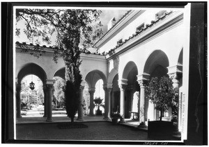 Exterior view of the athenaeum at the California Institute of Technology in Pasadena, ca.1930