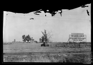 Railroad tracks near street work on Manchester Avenue, just west of Alameda Street and south of New Firestone Plant site, 1927