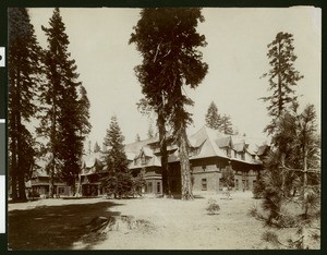 Rear view of Tahoe Tavern at Lake Tahoe, ca.1910