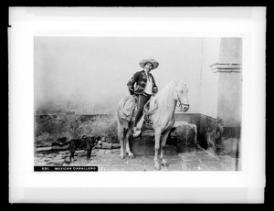 Mexican caballero on horseback, ca.1905