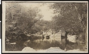 Large boulders near a river or lake in Sonoma County