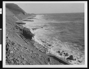 Beach groins which keep water from eroding from the coast, 1953