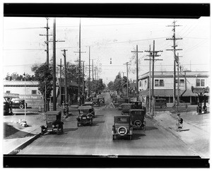 View of Western Avenue looking north from Jefferson, 1924