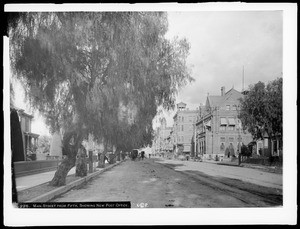 New Post Office on Main Street, looking north from Fifth Street, ca.1898