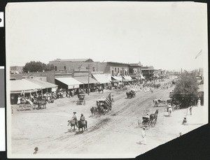 July 4th Parade street scene in Yuma, Arizona, ca.1893