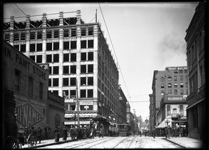 View of Second Street looking west from Main Street in Los Angeles, ca.1909-1910