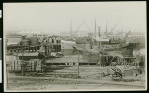 View of Los Angeles Harbor, showing the S.S. "John C. Fitzpatrick", 1923