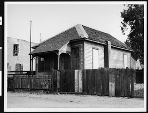 Exterior view of small home in Chinatown, 1939