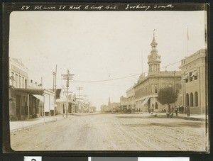 View looking south on Main Street in Red Bluff, 1900-1940