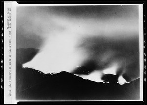 View of the San Gabriel fire, 1924