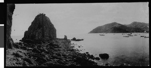 View of Avalon Harbor with Sugar Loaf in the foreground, ca.1905