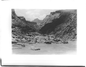 At the foot of Bright Angel Trail on the Colorado River, Grand Canyon, ca.1900-1940