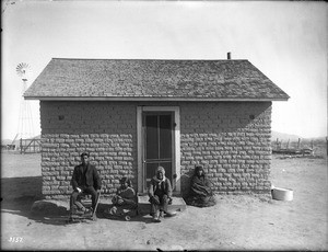 Adobe house belonging to the Pima Indian interpreter, Gila Crossing, ca.1900