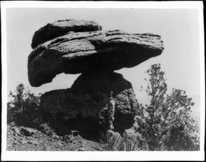 Balance Rock on the Crosselle Ranch, Folsome, New Mexico, ca.1900-1940