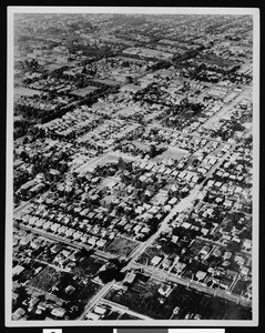 Aerial view of Hollywood looking northeast from Highland Avenue and Fountain Street, 1920