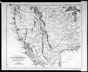 Map of a reduced section of North America, showing the western United States, 1826