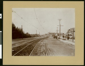 La Alameda (now, Pacific Avenue) looking north, Redondo Beach, CA, ca.1900