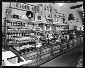 Interior view of the liquor section of the A & P Market in South Pasadena