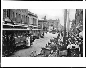 Fifth Street looking south between E Street and F Street, San Diego, ca.1903