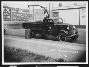 "New" Los Angeles City Department of Public Works pickup truck on July 2, 1936