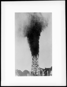 Oil well in "blow out", ca.1930