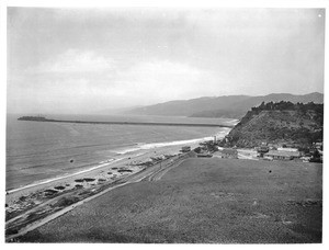 Santa Monica Canyon and Long Wharf of Port of Los Angeles, ca.1900