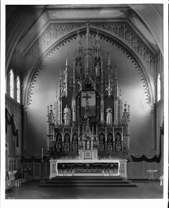 Altar of the St. Vincents Catholic Church in Los Angeles, 1898