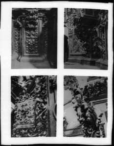 Mexican architecture, a series of 4 views showing various street scenes in Mexico