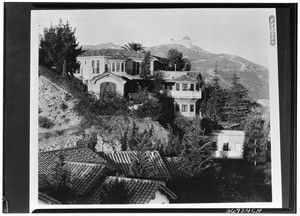 Hillside mansions in Hollywood