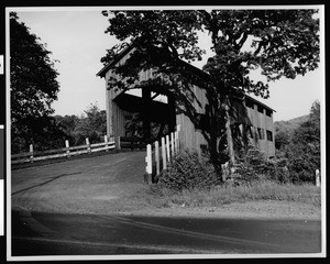 View of the Redwood Creek Bridge on the road between Eureka and Weaverville, ca.1920-1950